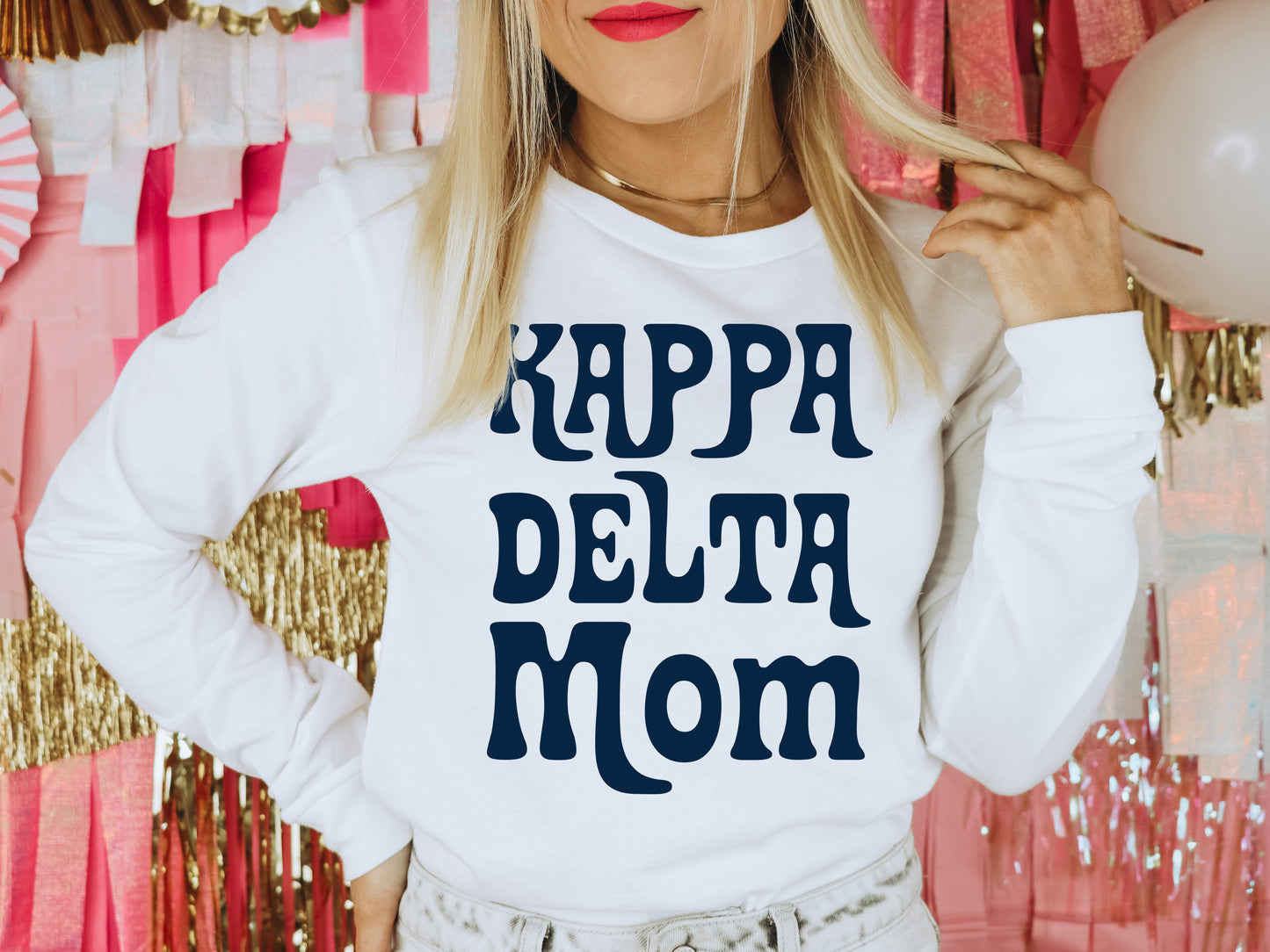 Kappa Delta Got it from my Mom Sorority Long Sleeve T-shirt _ 3087g