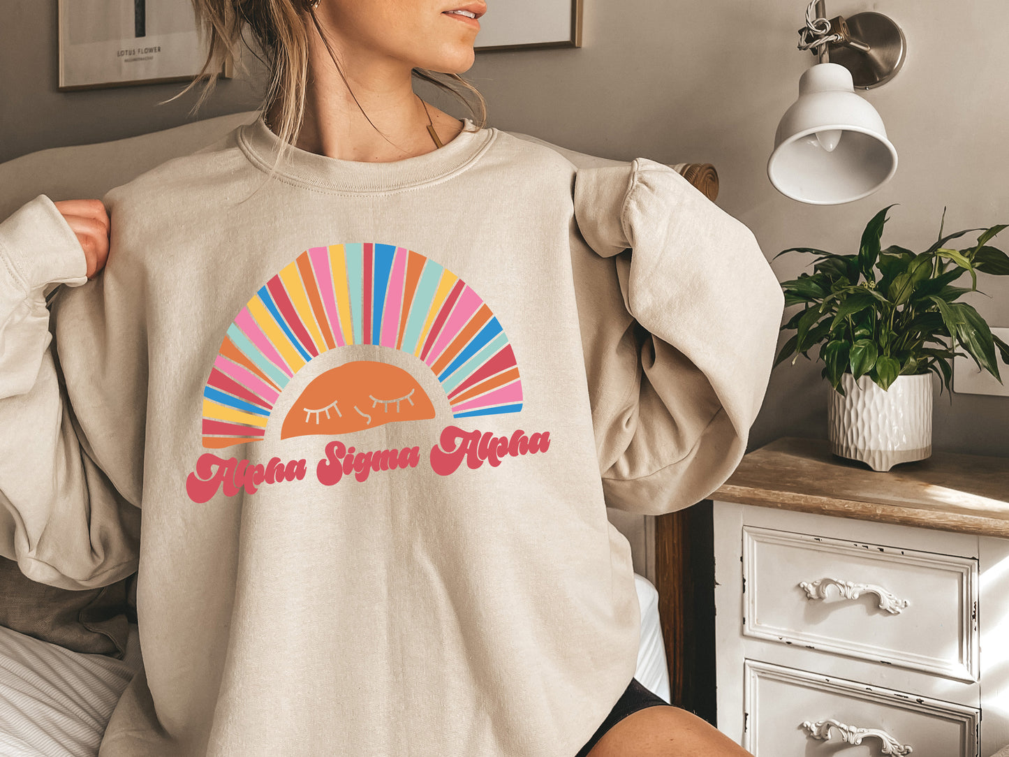 Alpha Sigma Alpha Sunshine Sorority Sweatshirt _ 3313g