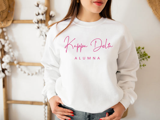 Kappa Delta Simple and Sweet Alumna Sorority Sweatshirt _ 508g