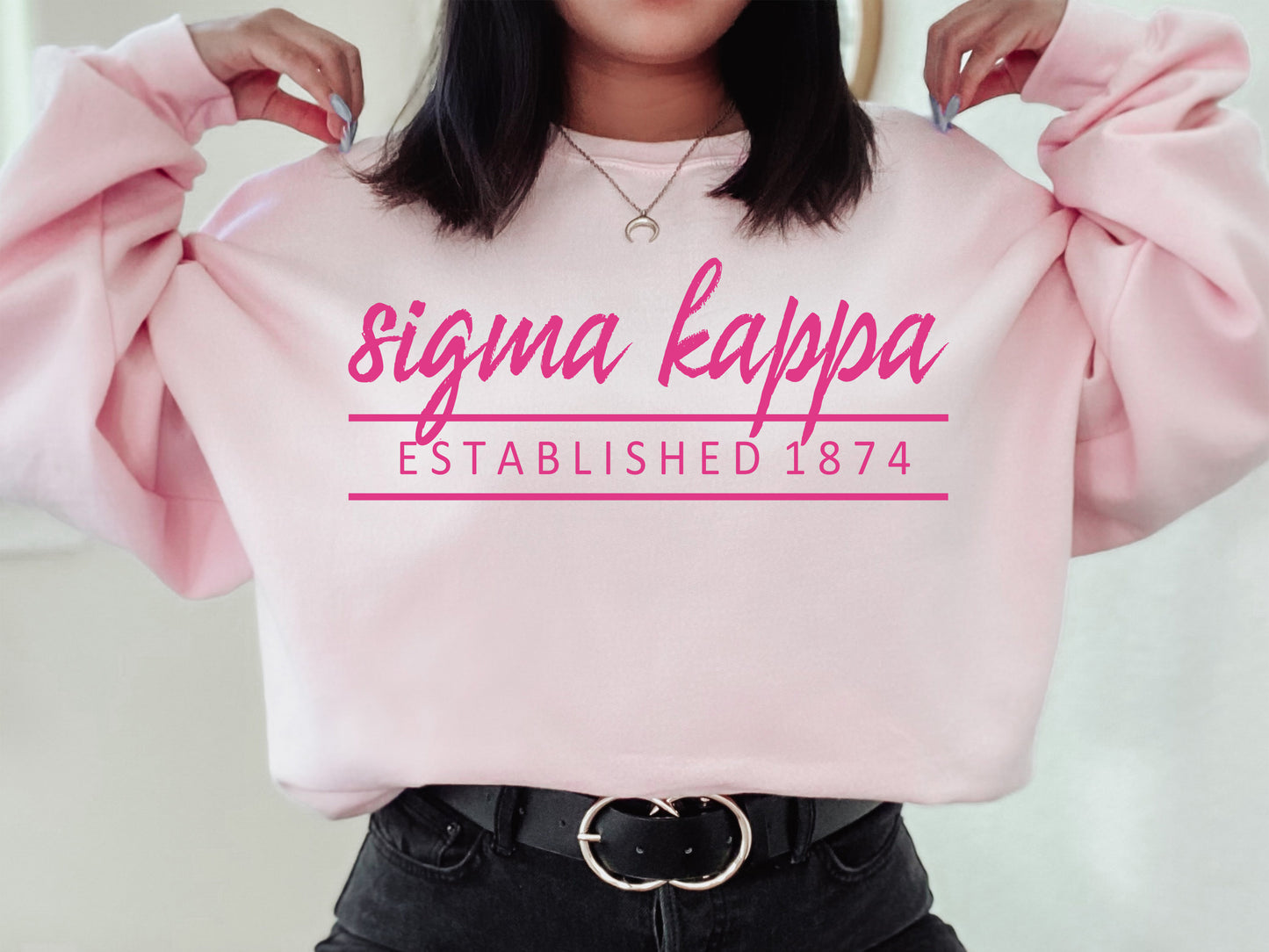 Sigma Kappa All Pink Sorority Sweatshirt _  774g