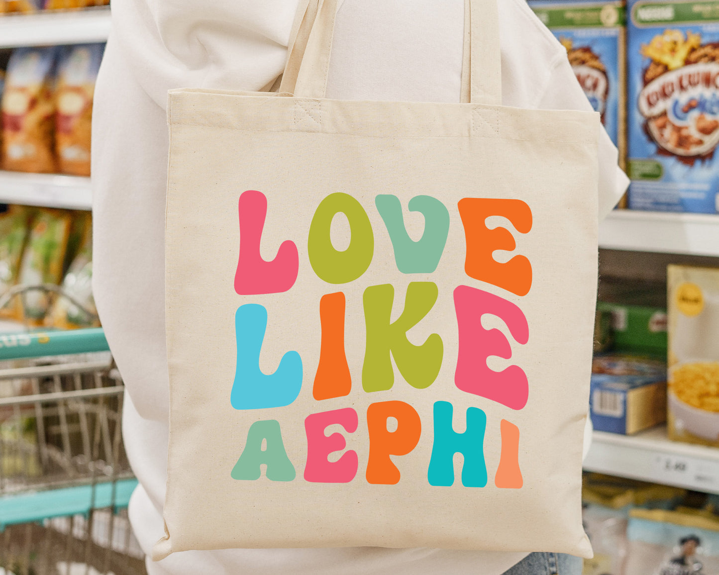 Alpha Epsilon Phi Love Like Sorority Tote Bag _ 34336g