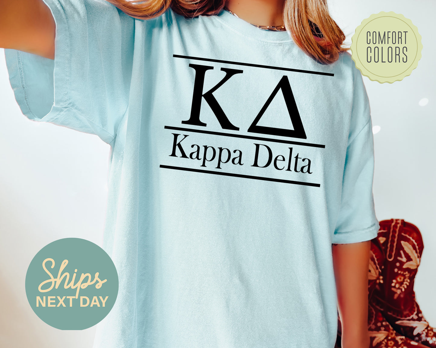 Kappa Delta Bold Statement Comfort Colors Sorority T-shirt _ 300g