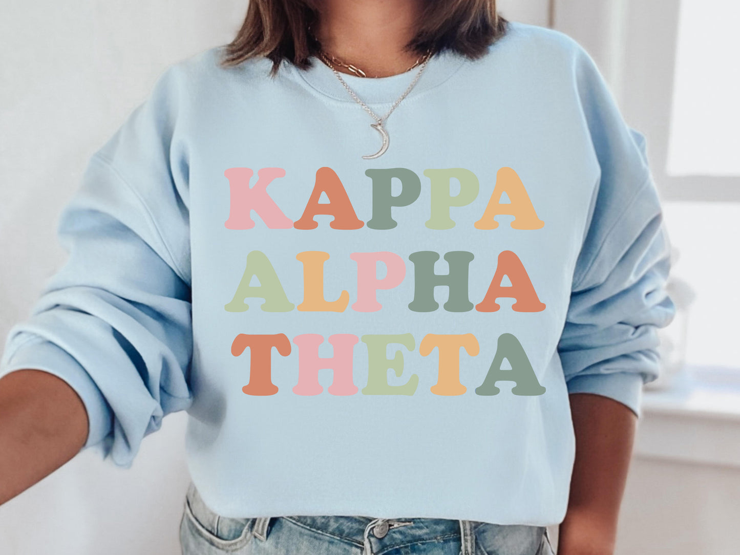 Kappa Alpha Theta Bright and Proud Sorority Sweatshirt _ 429g