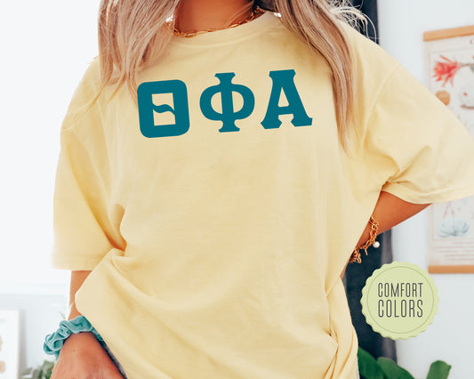 Theta Phi Alpha Back to the Basics Comfort Colors Sorority T-shirt _ 646g