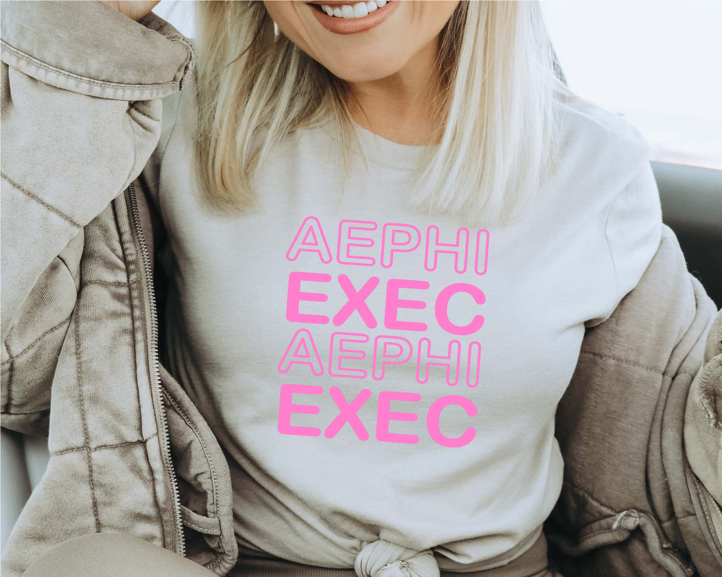 Alpha Epsilon Phi Executive Sisterhood Sorority T-shirt _ 30902g