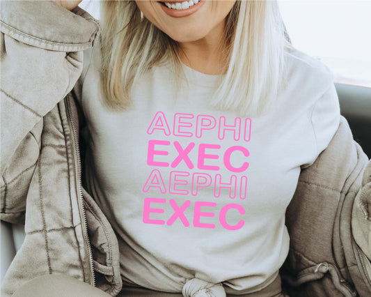 Alpha Epsilon Phi Executive Sisterhood Sorority T-shirt _ 30902g