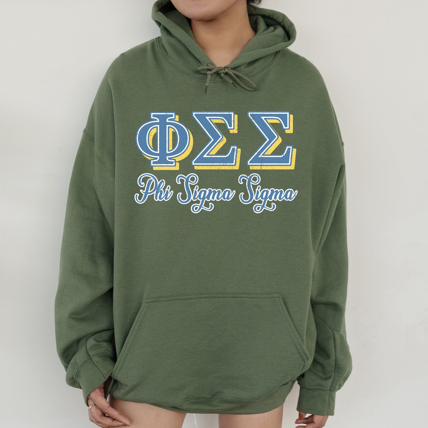 Phi Sigma Sigma Greek Colors Sorority Hoodie _ 36088g