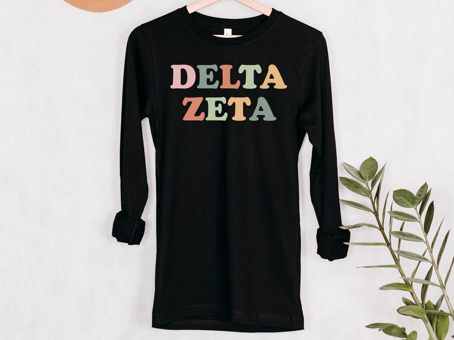 Delta Zeta Bright and Proud Sorority Long Sleeve T-shirt _ 427g
