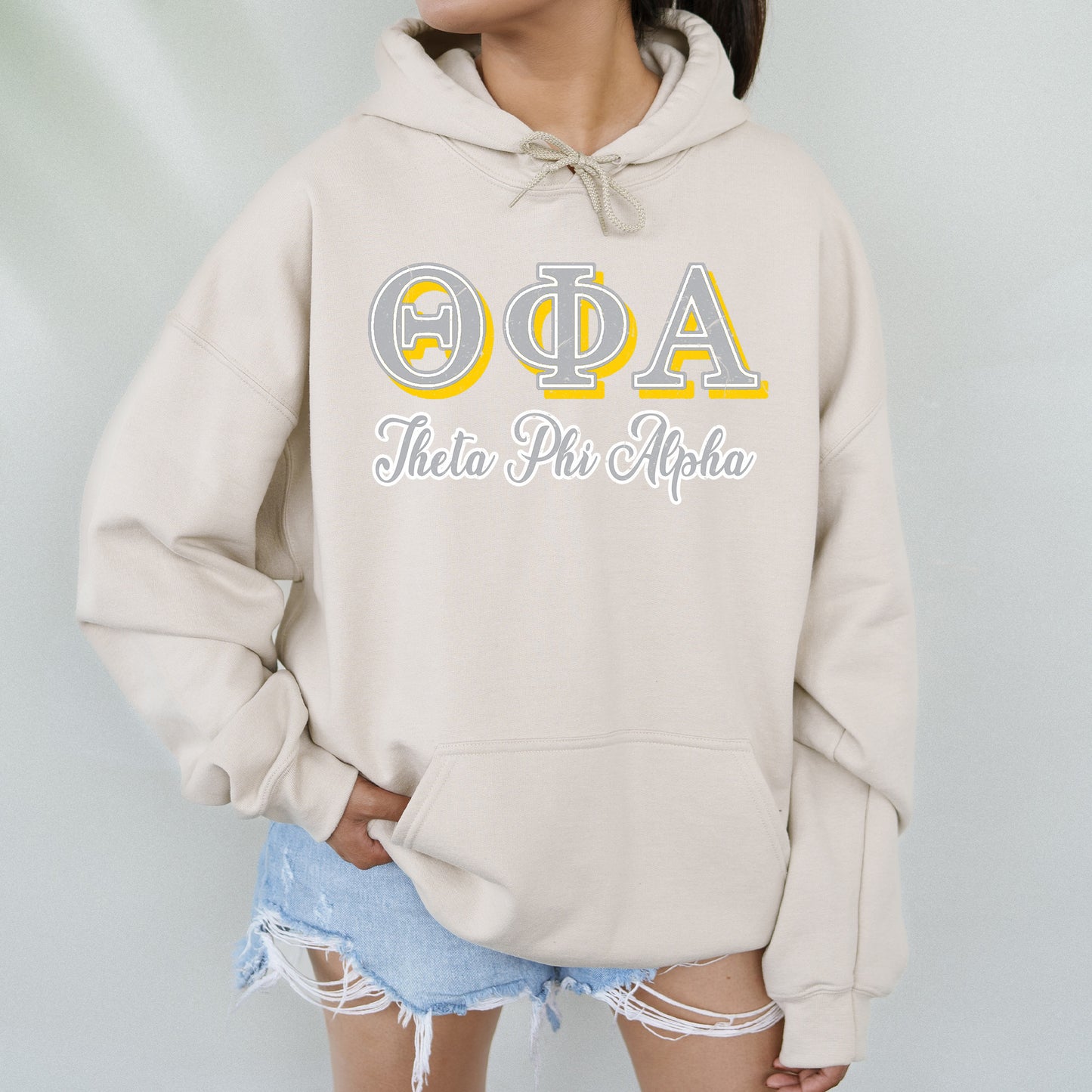 Theta Phi Alpha Greek Colors Sorority Hoodie _ 36093g
