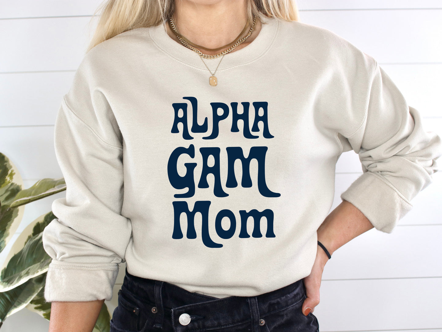 Alpha Gamma Delta Got it from my Mom Sorority Sweatshirt _ 3074g