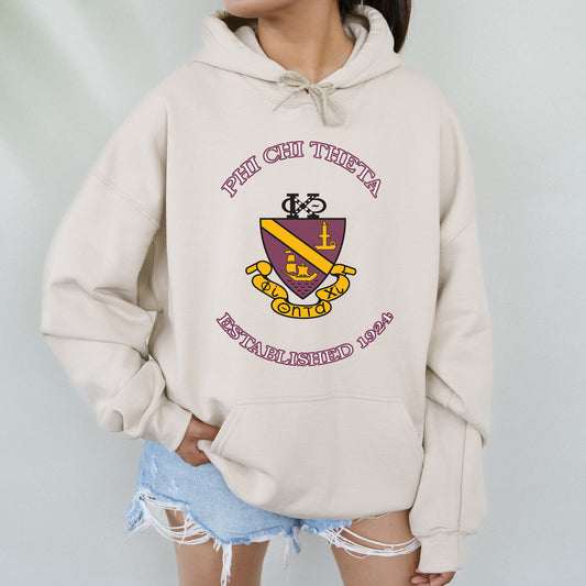 Phi Chi Theta Iconic Insignia COED Hoodie _ 35673g