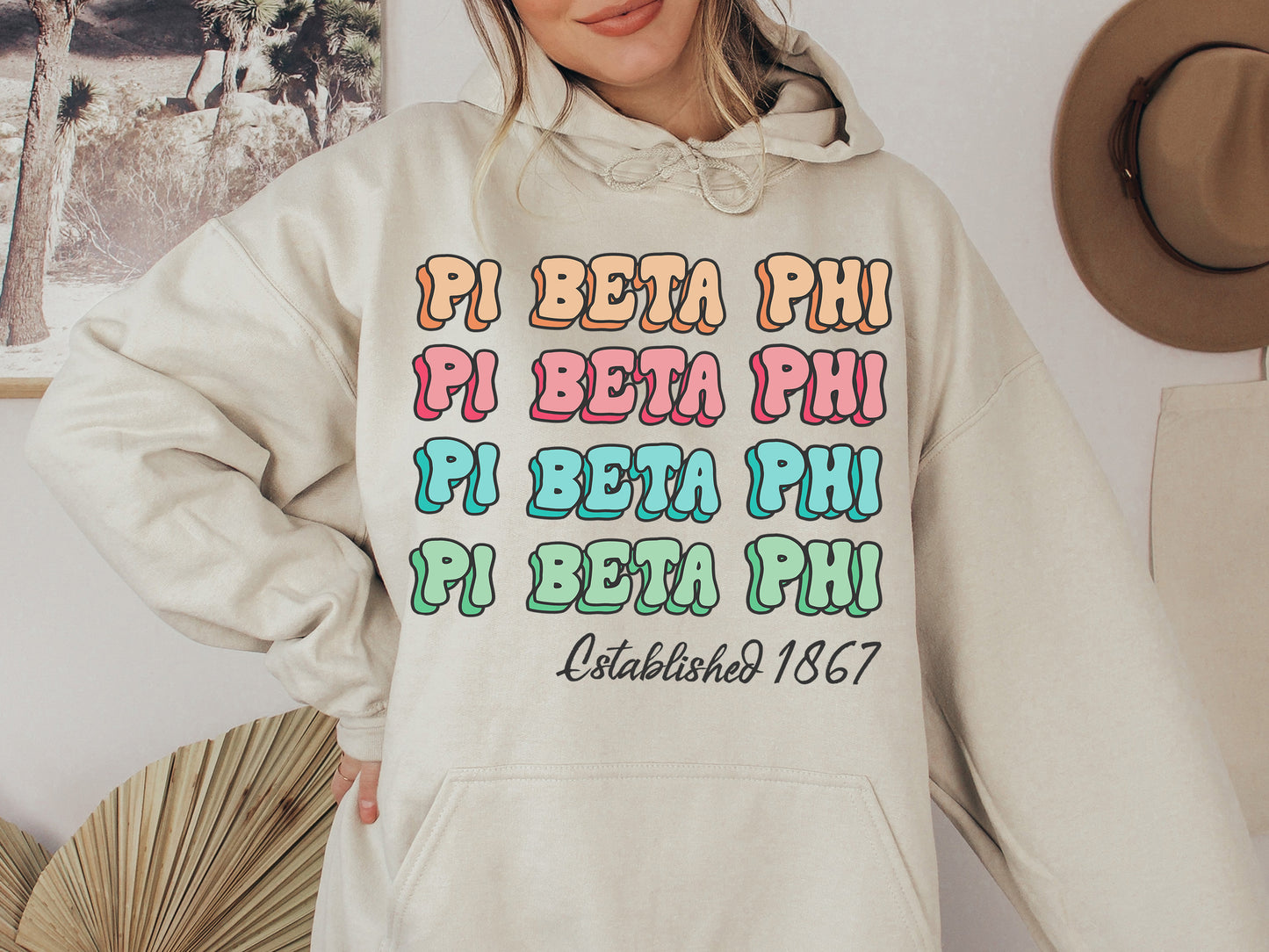 Pi Beta Phi Lucy Sorority Hoodie _ 278g