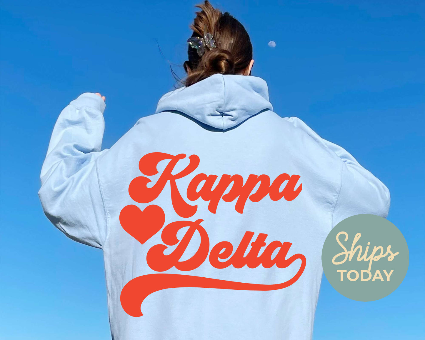 Kappa Delta Red Heart Sorority Hoodie _ 33362g
