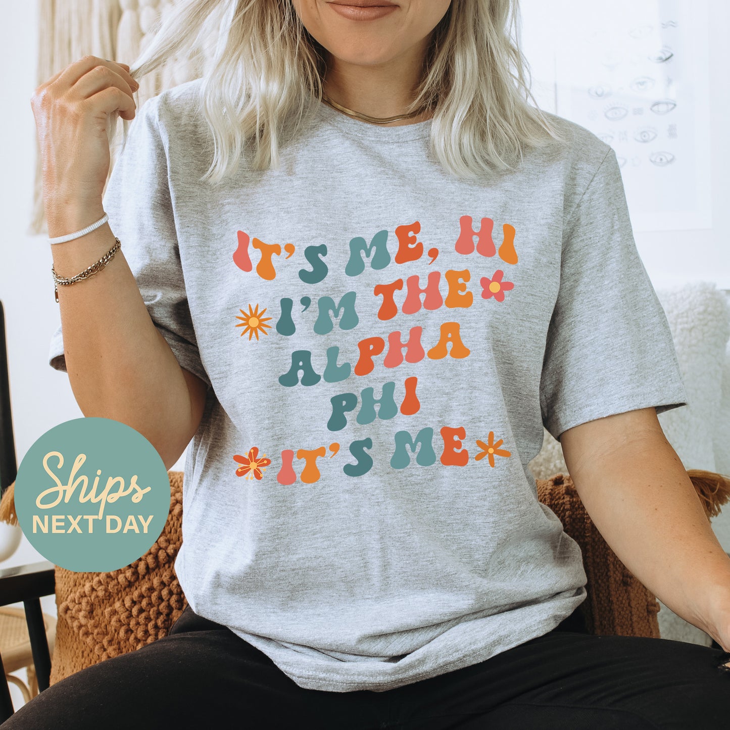 Alpha Phi Style Sorority T-shirt _ 35996g