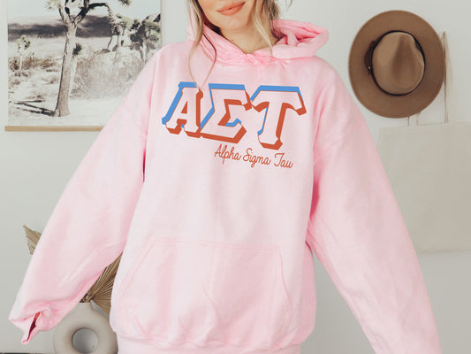 Alpha Sigma Tau American Colored Sorority Hoodie _ 33g