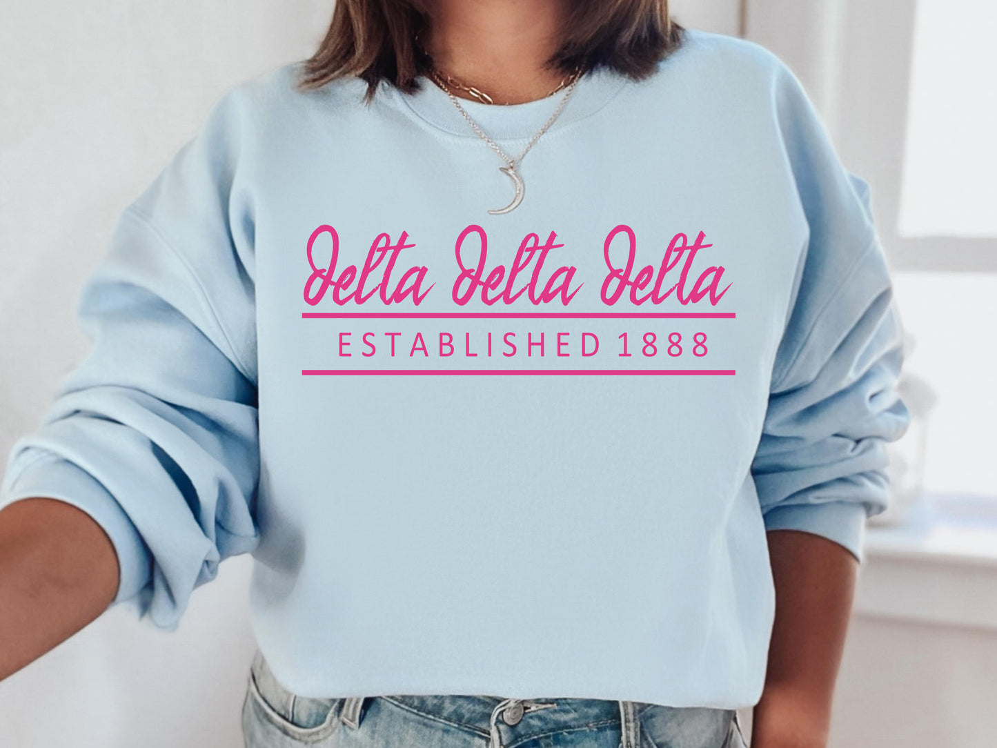 Delta Delta Delta All Pink Sorority Sweatshirt _ 762g