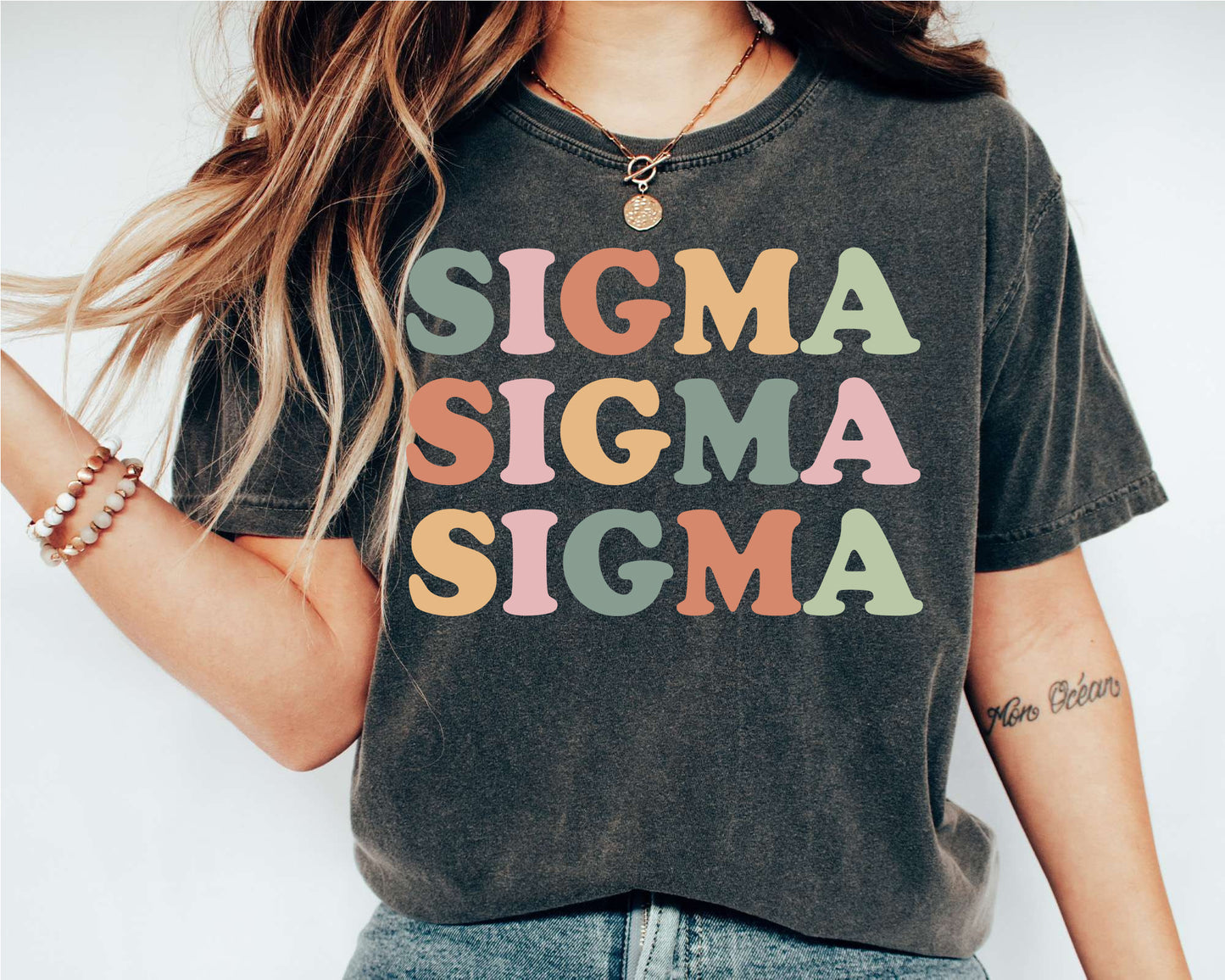 Sigma Sigma Sigma Bright and Proud Sorority T-shirt _ 437g