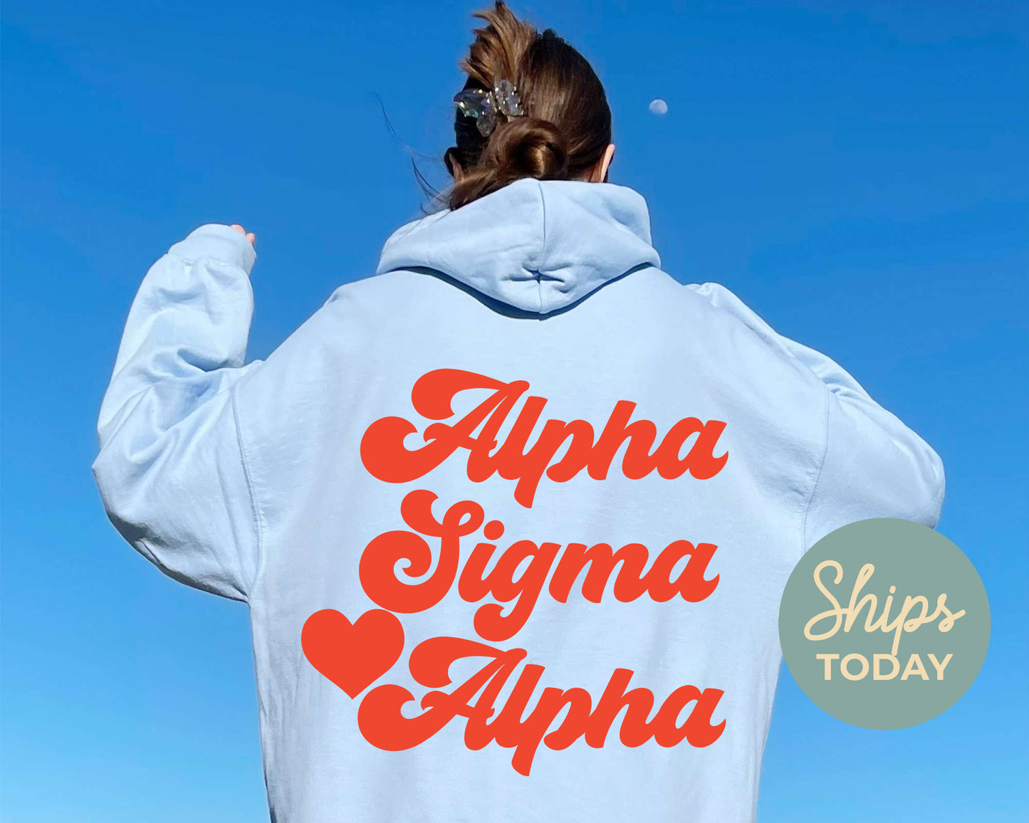 Alpha Sigma Alpha Red Heart Sorority Hoodie _ 33352g