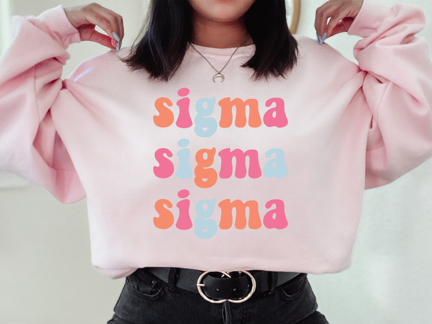 Sigma Sigma Sigma Vividly Vibrant Sorority Sweatshirt _ 3172g