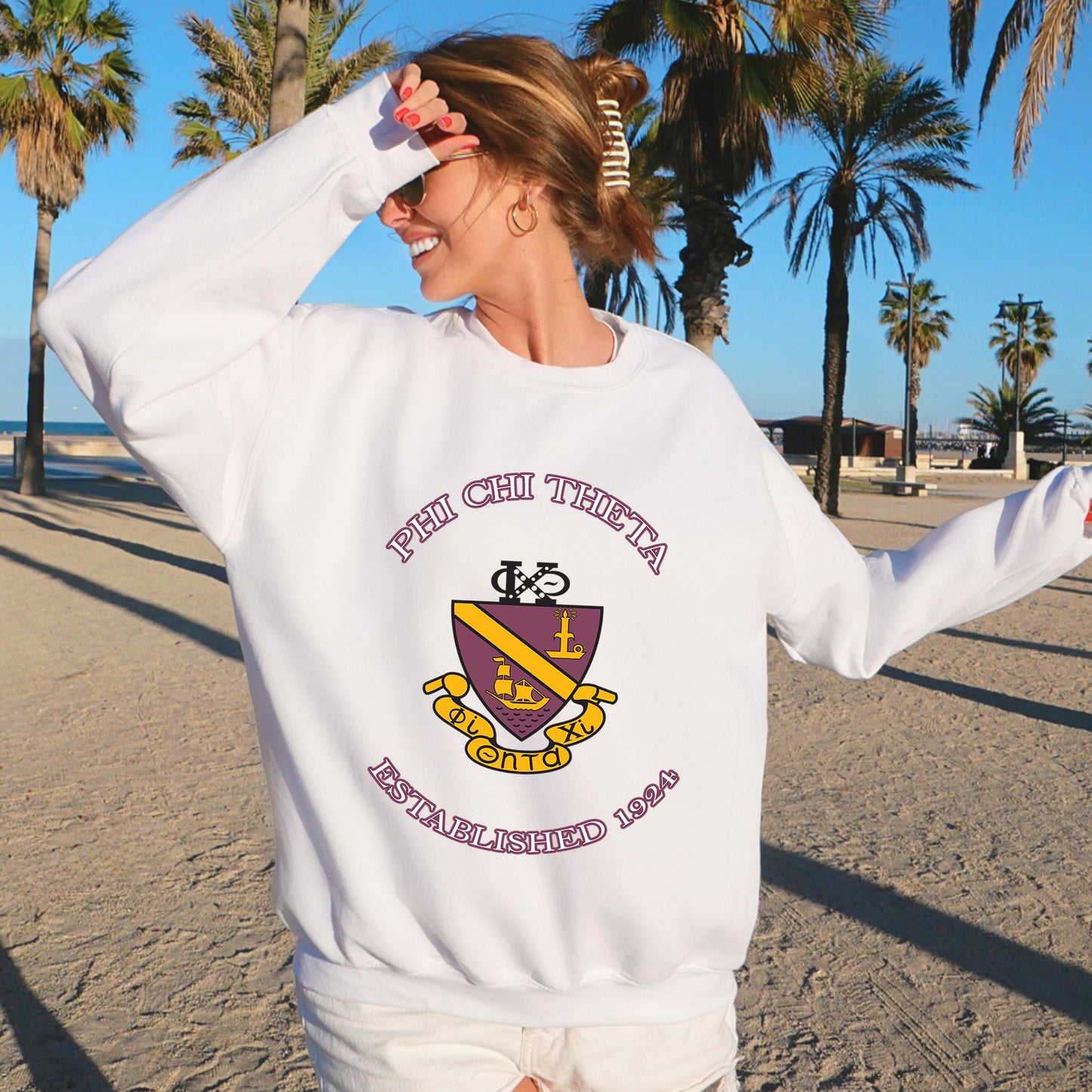 Phi Chi Theta Iconic Insignia COED Sweatshirt _ 35673g