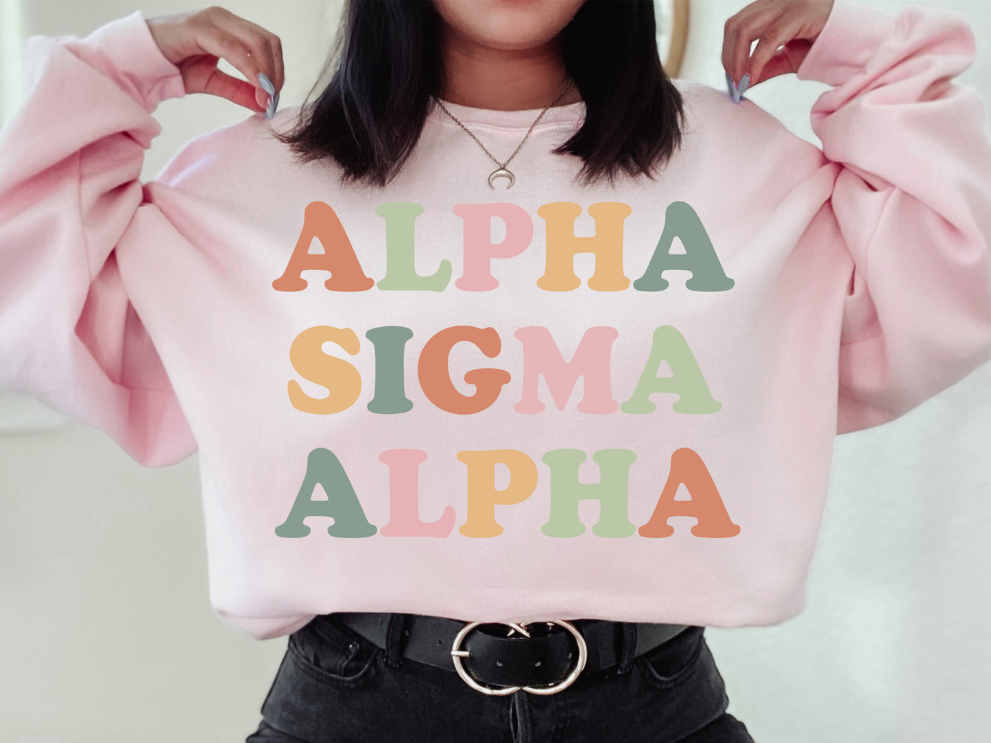 Alpha Sigma Alpha Bright and Proud Sorority Sweatshirt _ 420g