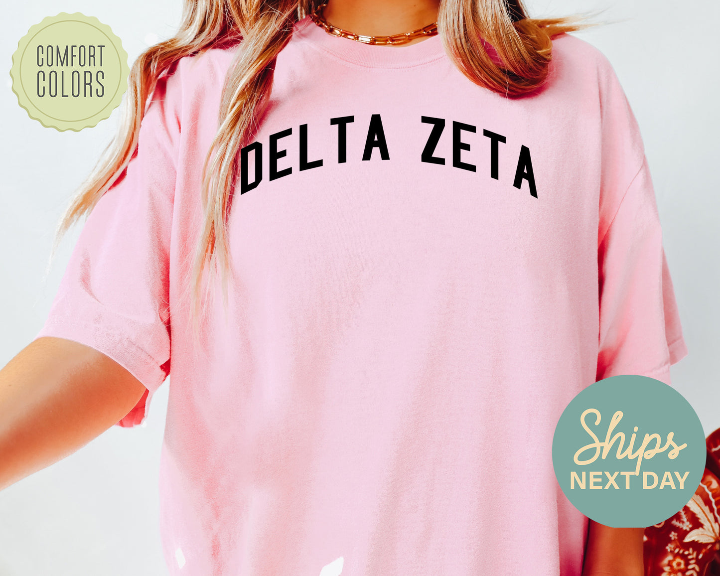 Delta Zeta Just Bold Comfort Colors Sorority T-shirt _ 2382g
