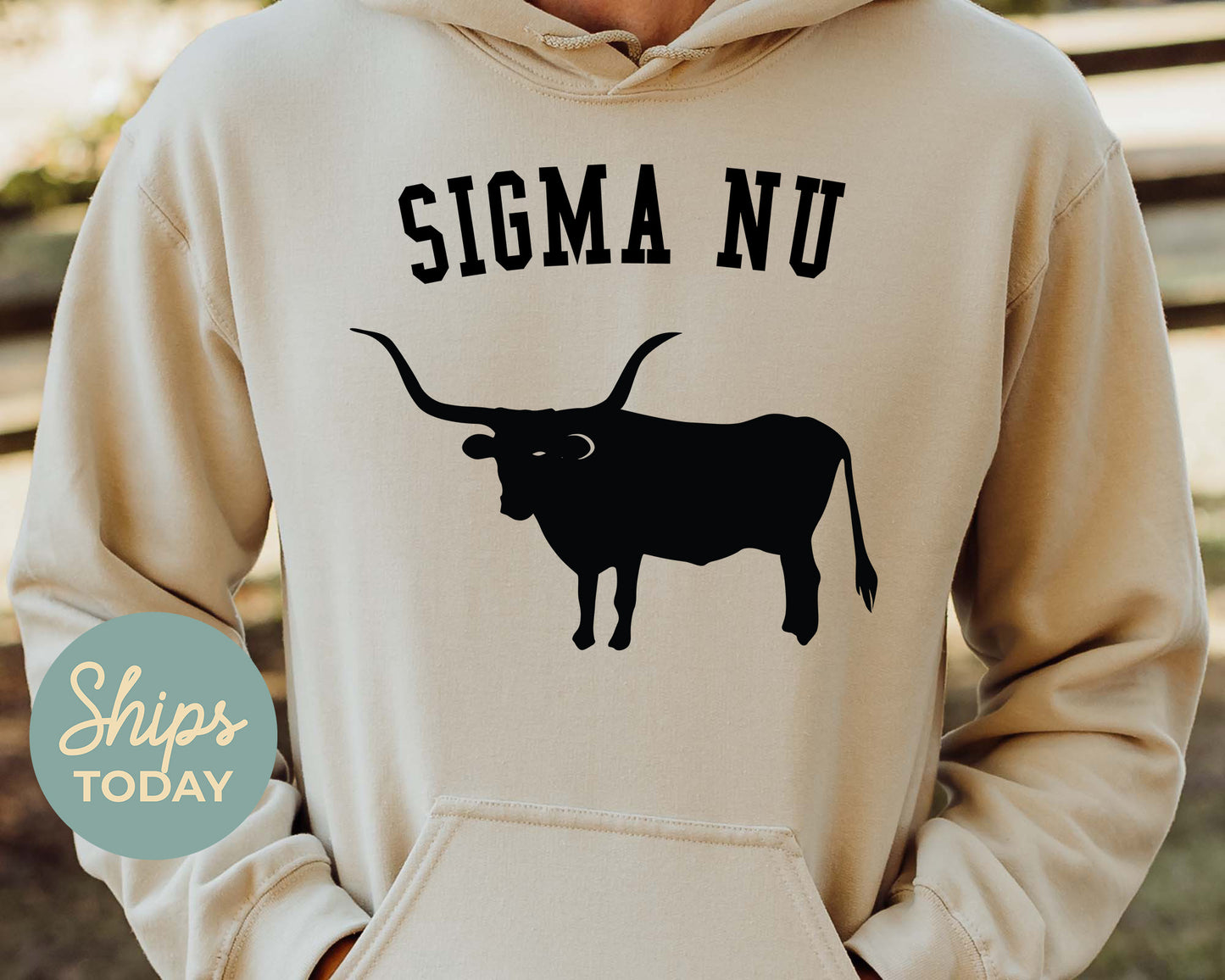 Sigma Nu Long Horn Fraternity Hoodie _ 1547g