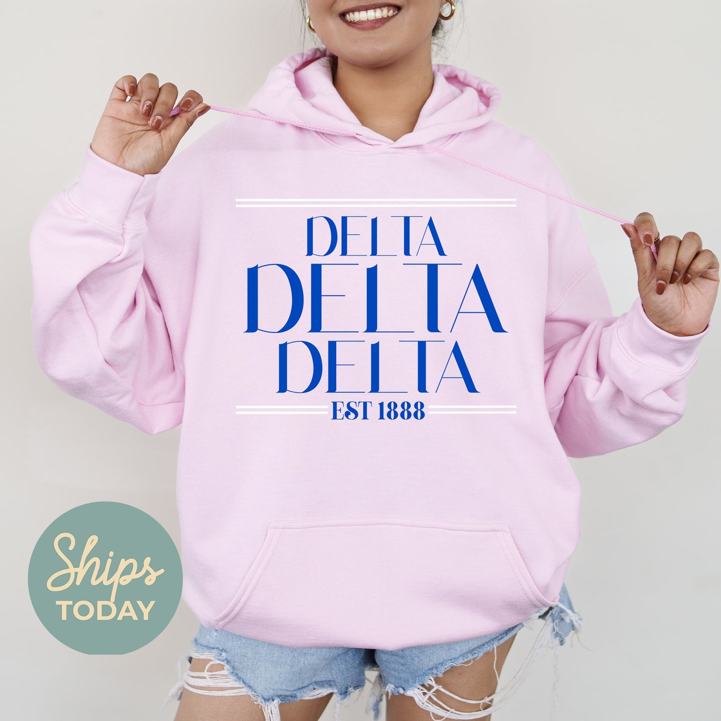 Delta Delta Delta Greek Harmony Sorority Hoodie _ 34974g