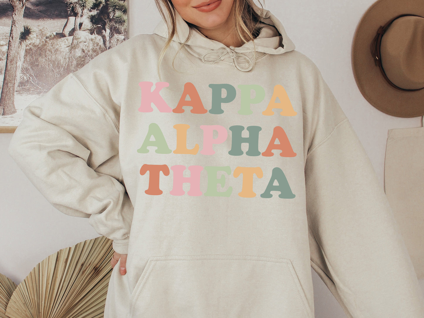Kappa Alpha Theta Bright and Proud Sorority Hoodie _ 429g