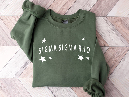 Sigma Sigma Rho Arched Star Sorority Sweatshirt _ 3717g