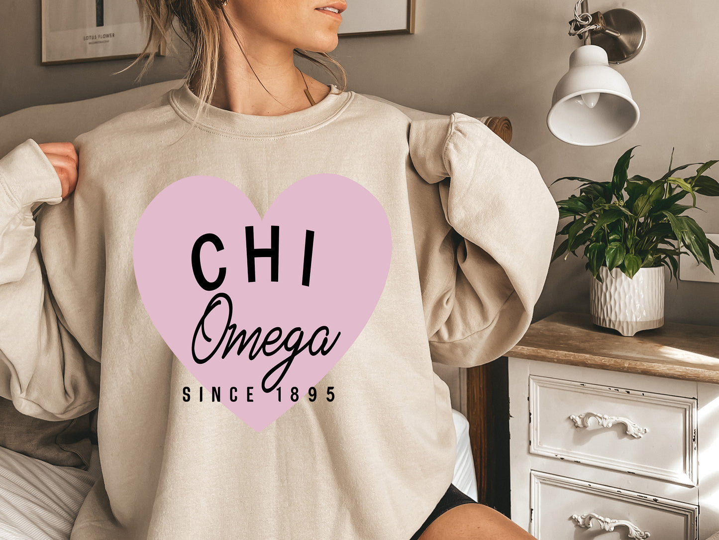 Chi Omega Pretty in Pink Sorority Sweatshirt _ 449g