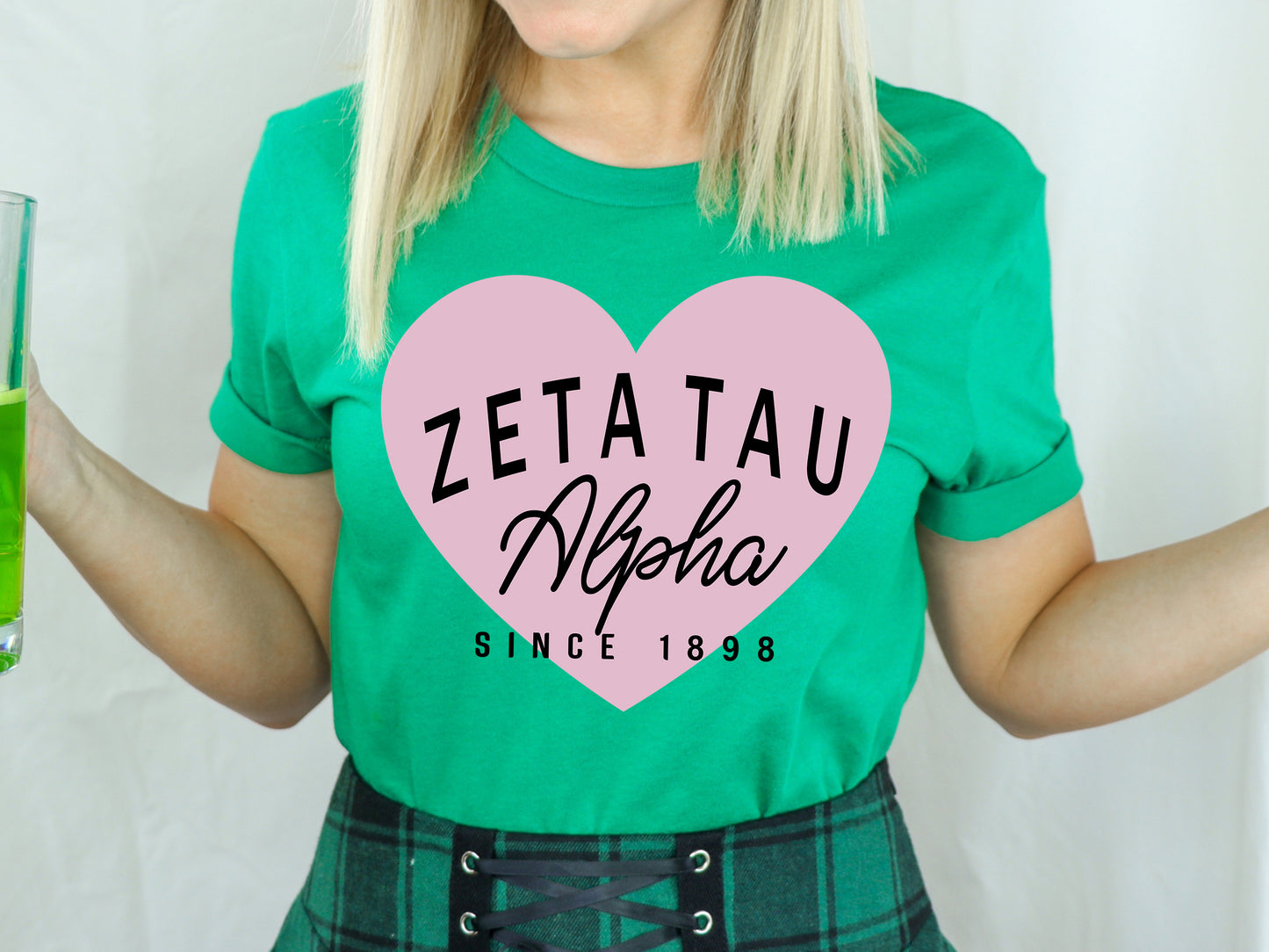Zeta Tau Alpha Pretty in Pink Sorority T-shirt _ 465g