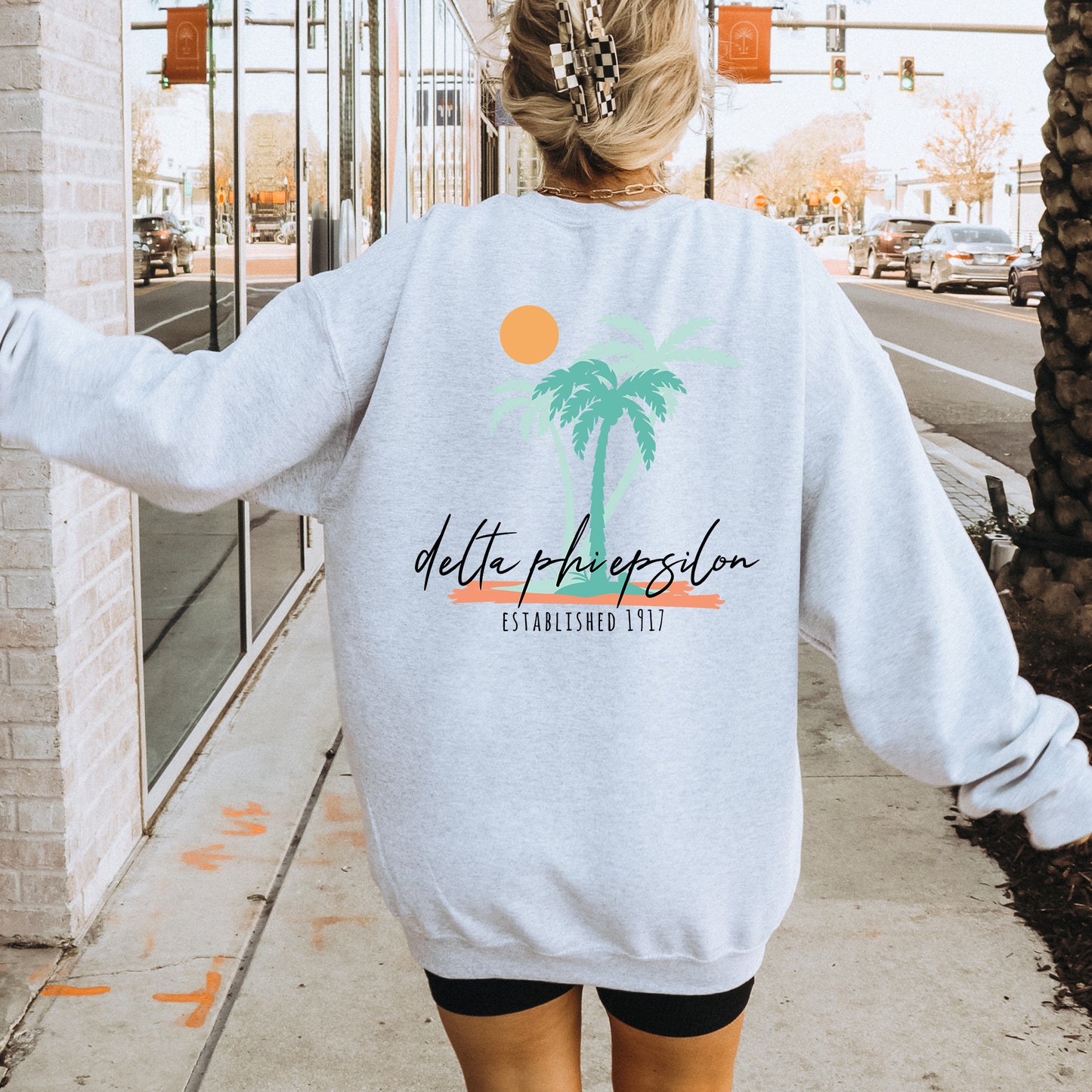 Delta Phi Epsilon Island Sisterhood Sorority Sweatshirt _ 33571g