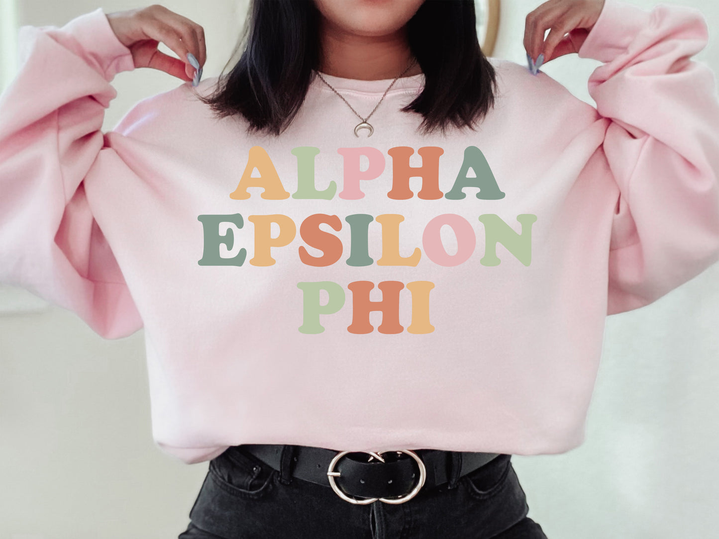 Alpha Epsilon Phi Bright and Proud Sorority Sweatshirt _ 416g