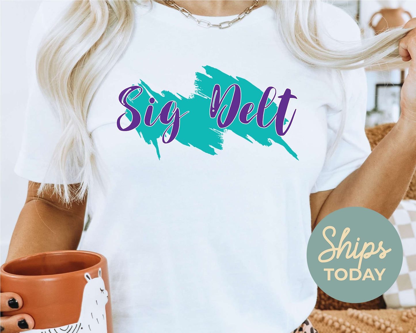 Sigma Delta Tau Paint Party Sorority T-shirt _ 4493g
