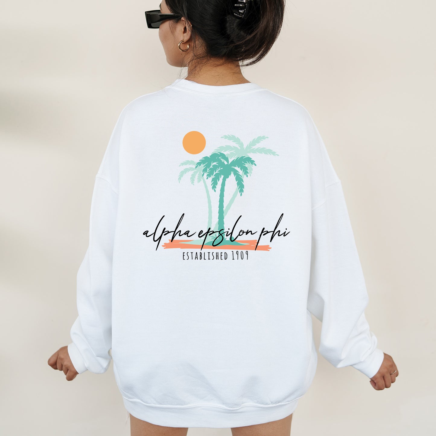 Alpha Epsilon Phi Island Sisterhood Sorority Sweatshirt _ 33561g