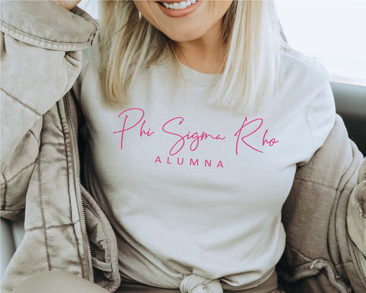 Phi Sigma Rho Vintage Alumna Sorority T-shirt _ 3505g