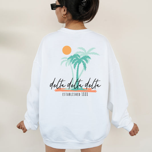 Delta Delta Delta Island Sisterhood Sorority Sweatshirt _ 33569g