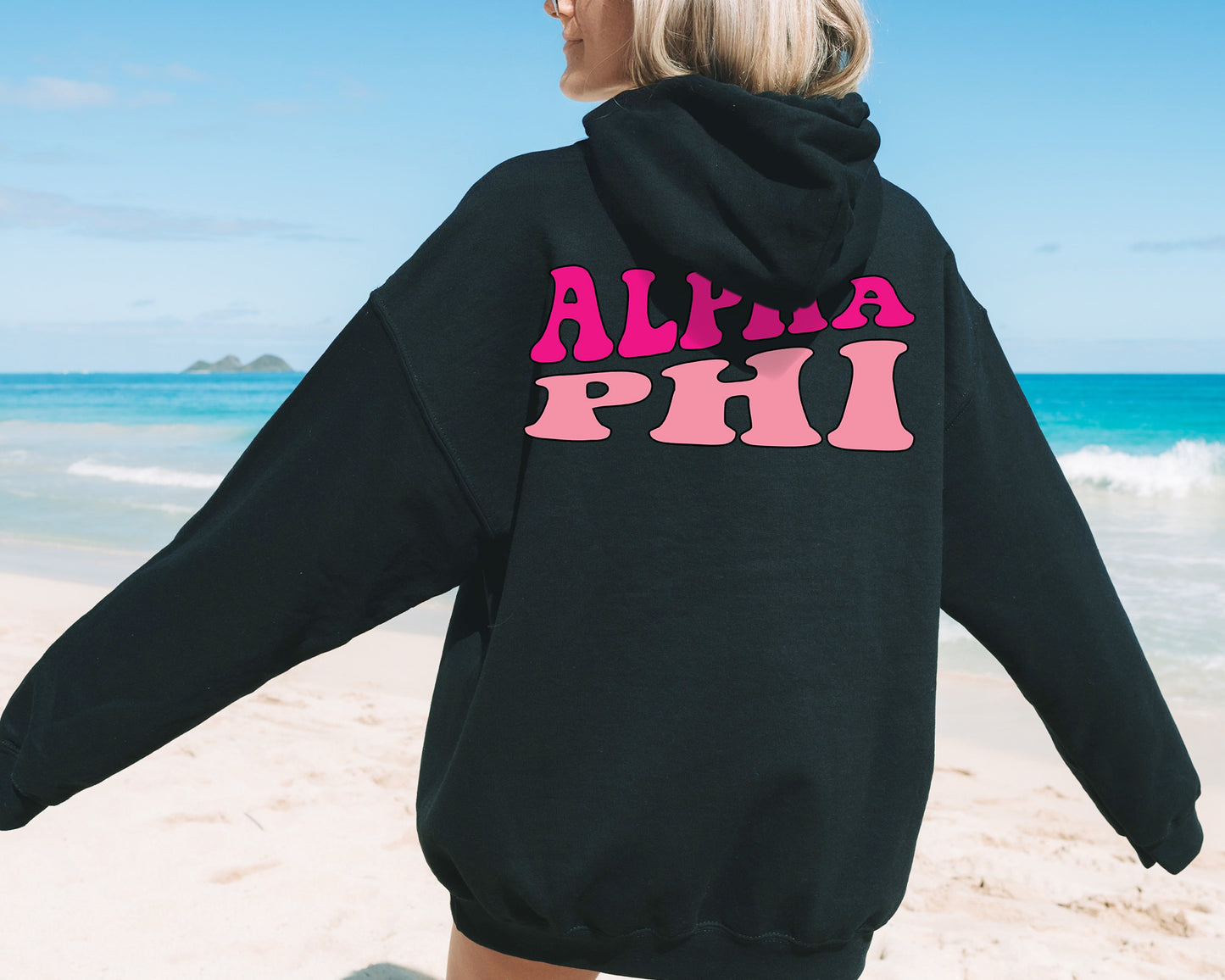 Alpha Phi Shades of Pink Sorority Hoodie _ 32977g