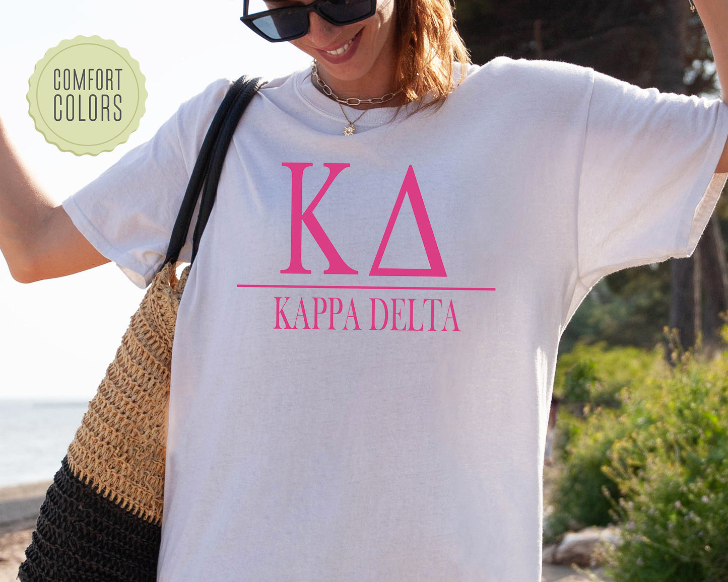 Kappa Delta Loud Letters Comfort Colors Sorority T-shirt _ 482g