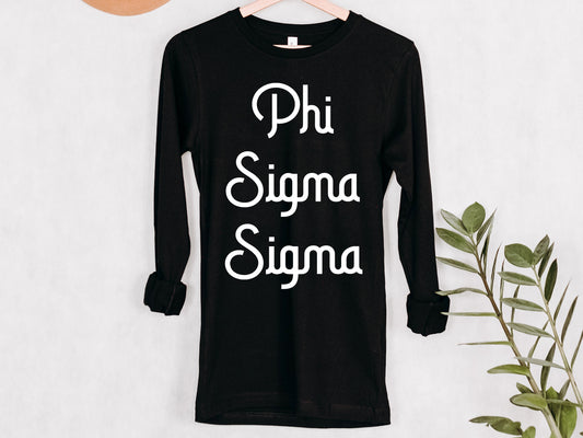 Phi Sigma Sigma All About That Pop Sorority Long Sleeve T-shirt _ 2700g