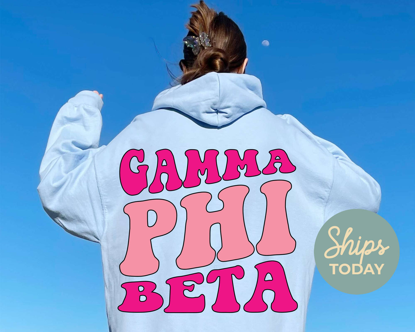 Gamma Phi Beta Shades of Pink Sorority Hoodie _ 32986g