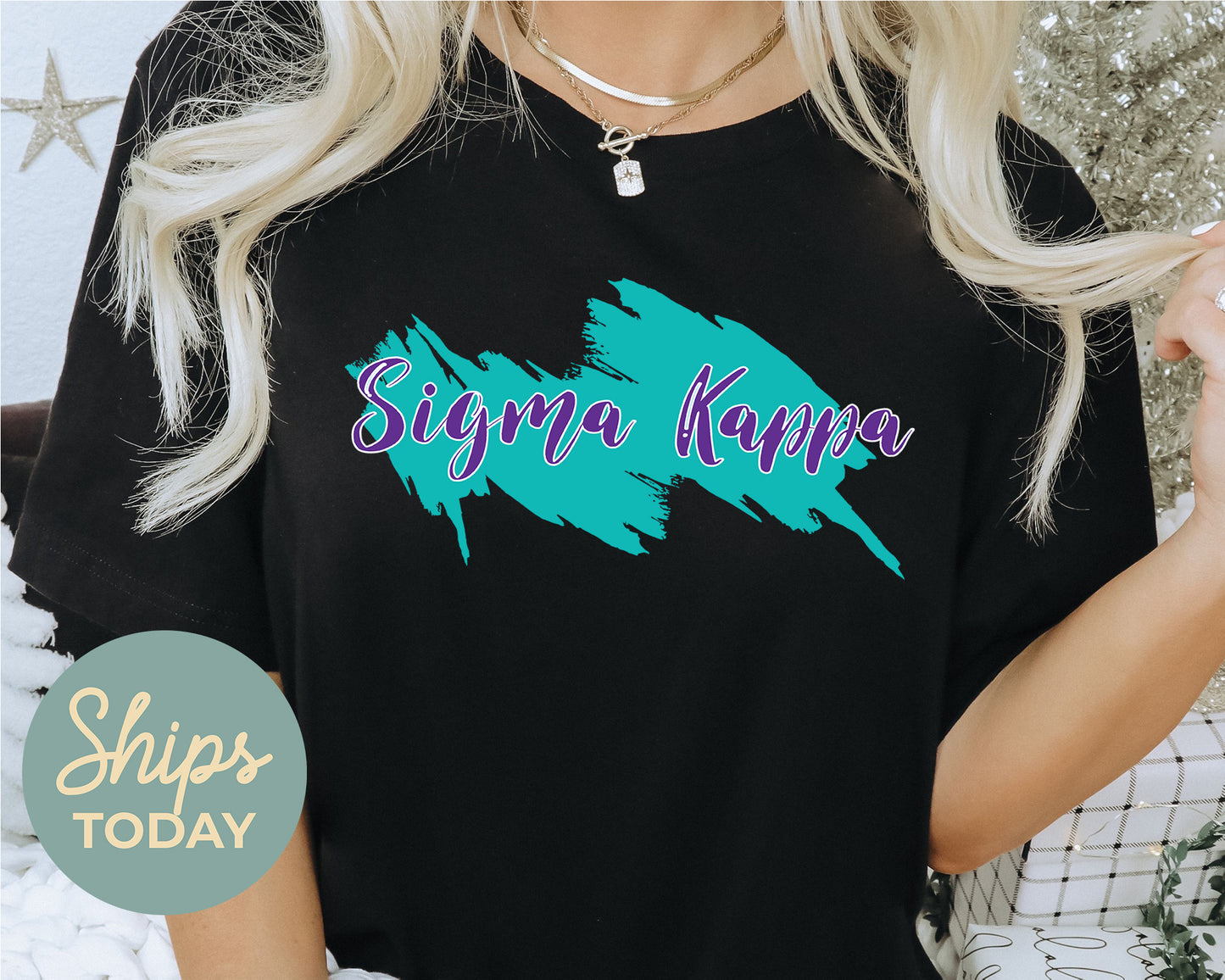 Sigma Kappa Paint Party Sorority T-shirt _ 4494g