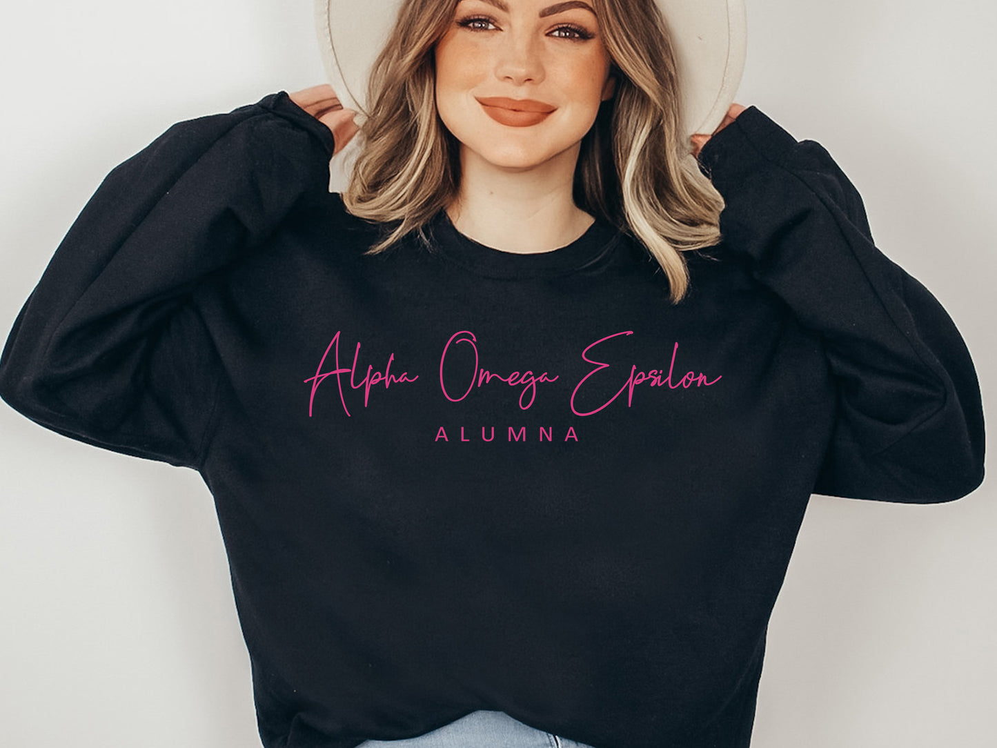 Alpha Omega Epsilon Vintage Alumna Sorority Sweatshirt _ 3496g