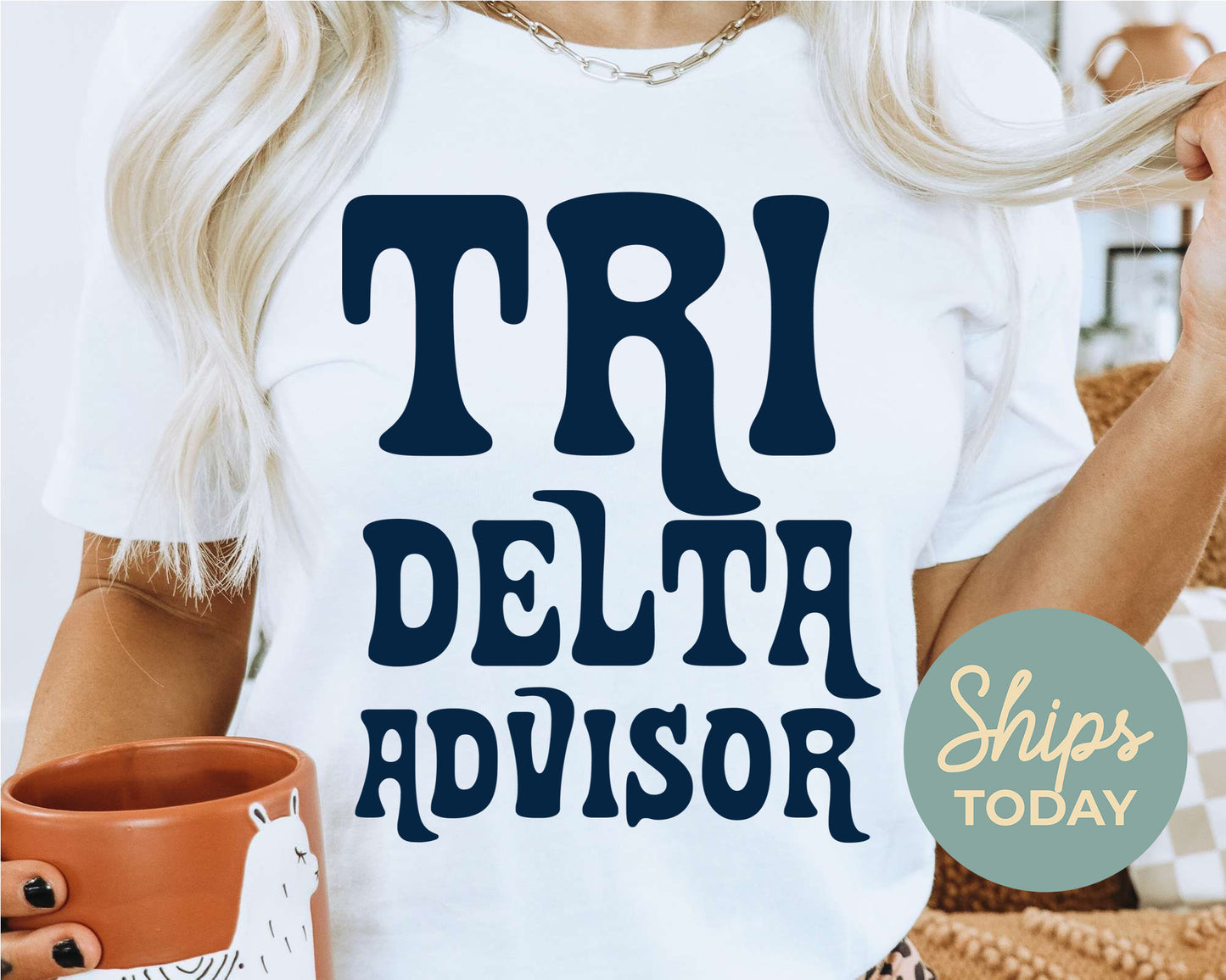 Delta Delta Delta Best Advisor Sorority T-shirt _ 3107g