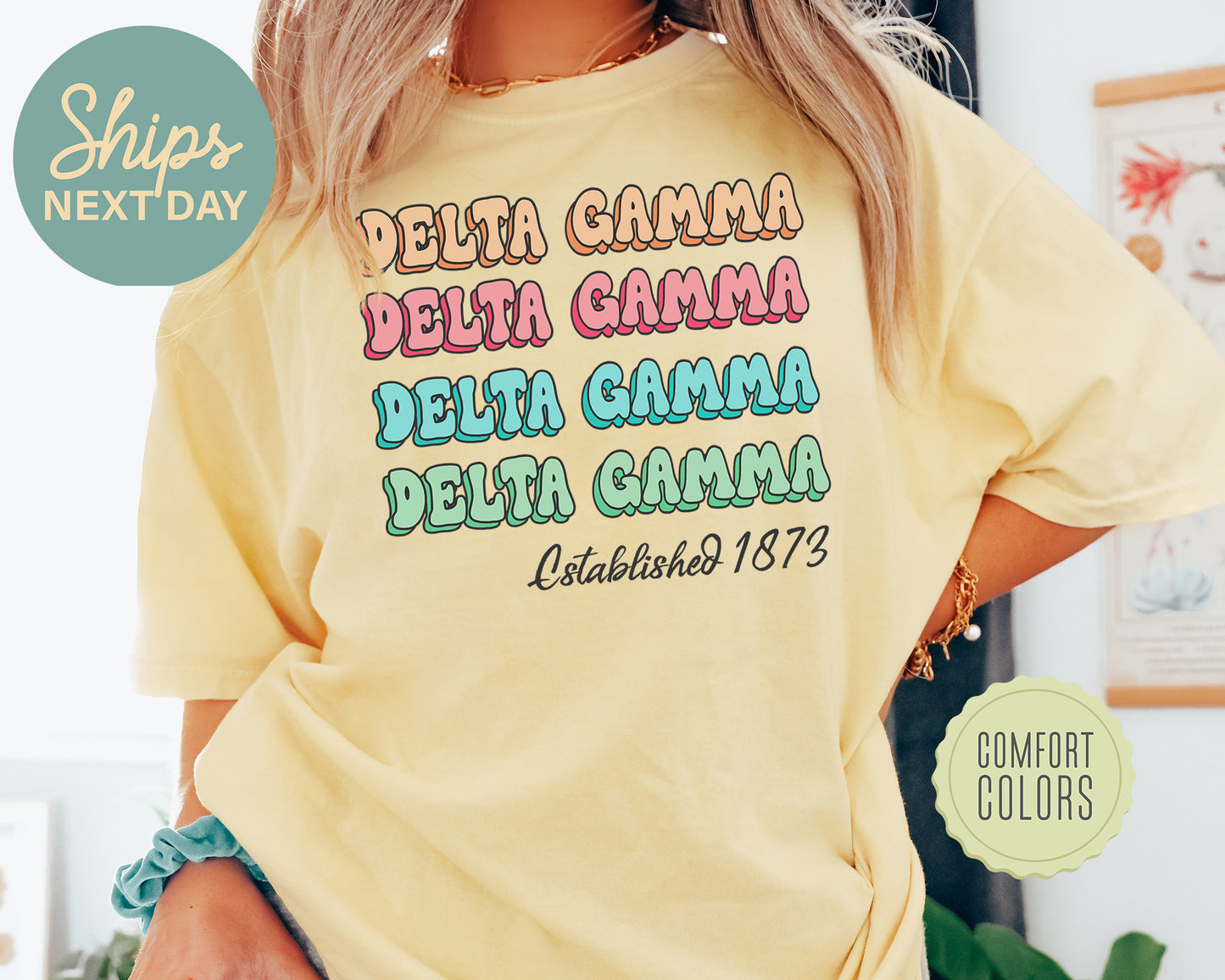 Delta Gamma Lucy Comfort Colors Sorority T-shirt _ 269g