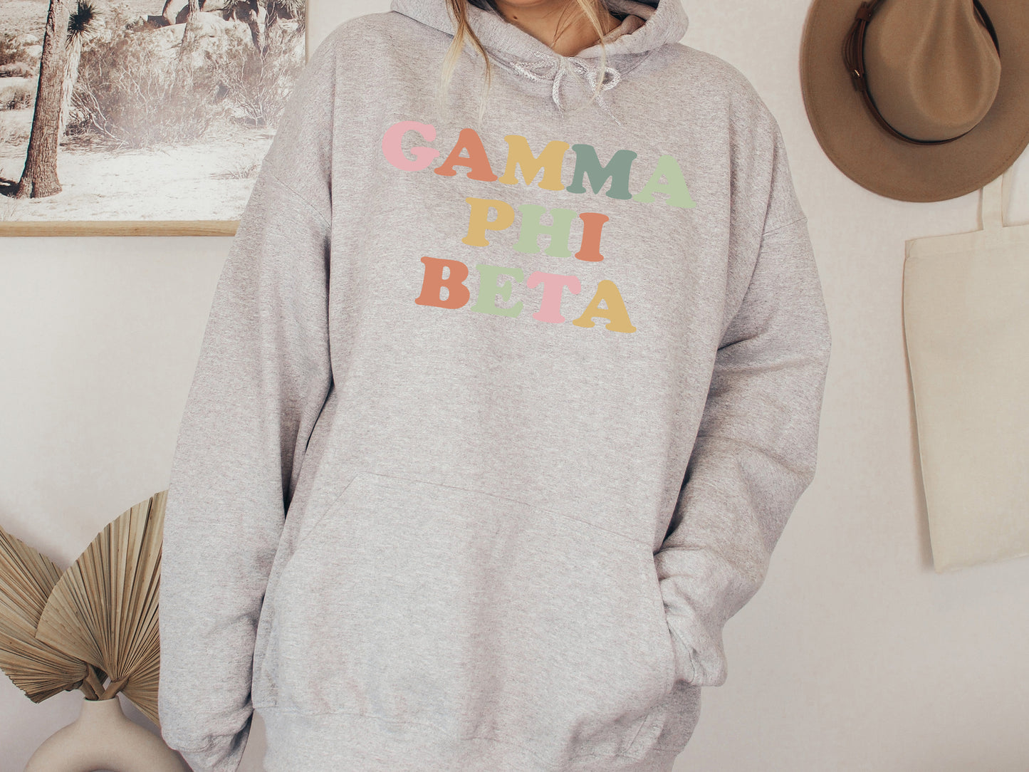 Gamma Phi Beta Bright and Proud Sorority Hoodie _ 428g