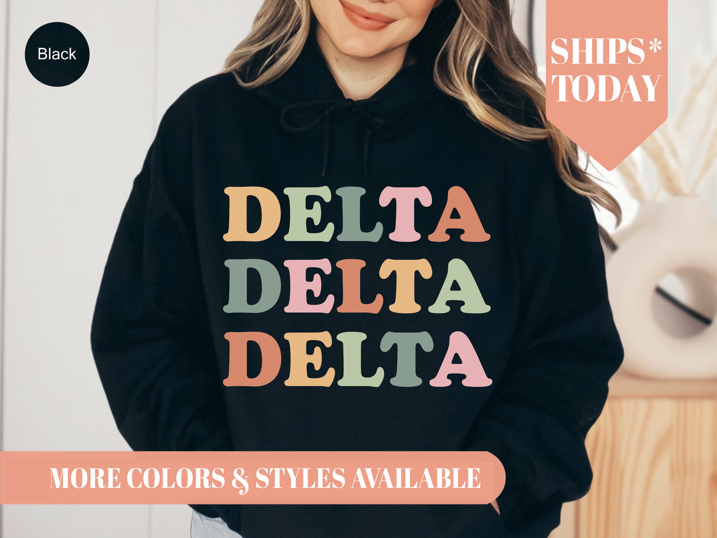 Delta Delta Delta Bright and Proud Sorority Hoodie _ 424g