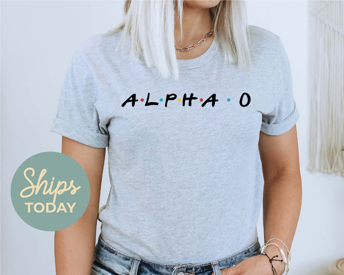 Alpha Omicron Pi Friends Frenzy Sorority T-shirt _ 30650g