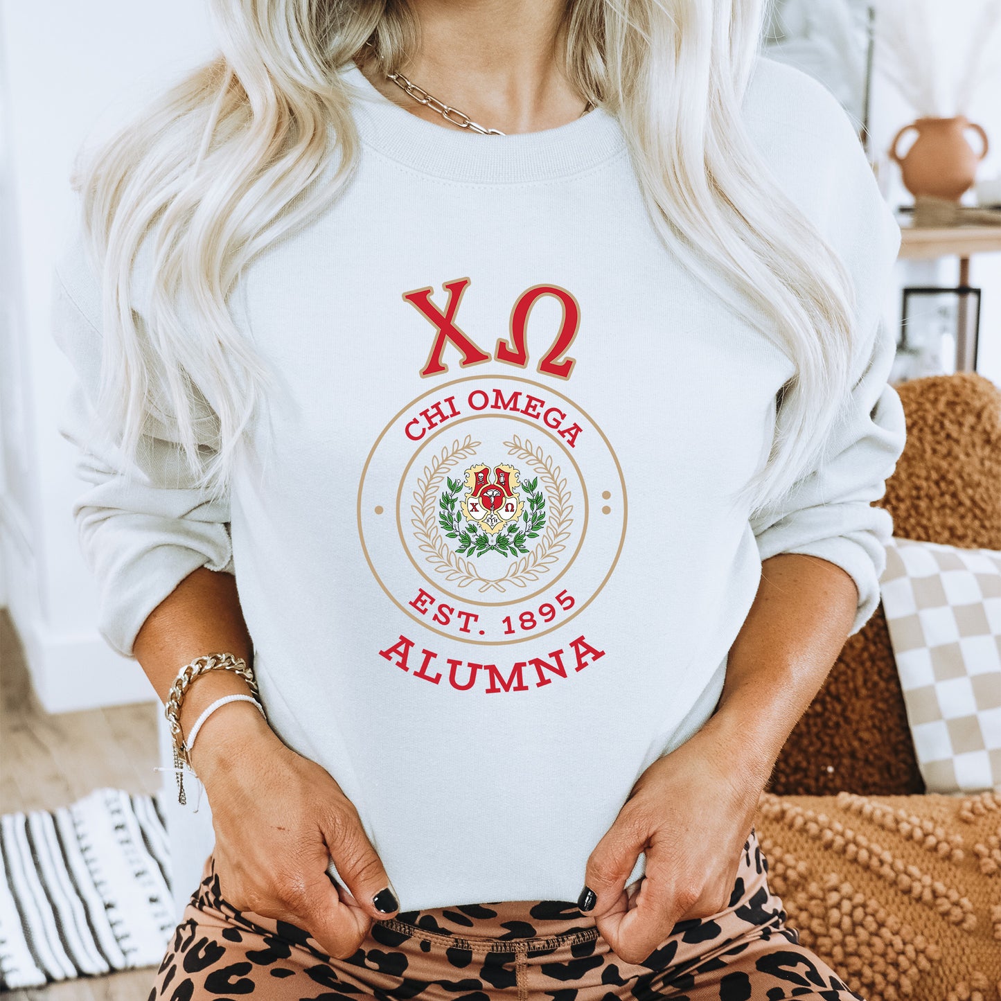 Chi Omega Alumna Vintage Sorority Sweatshirt _ 31018g